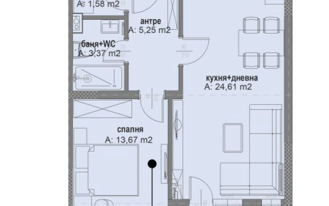 Сграда А – Етаж 1 | А102